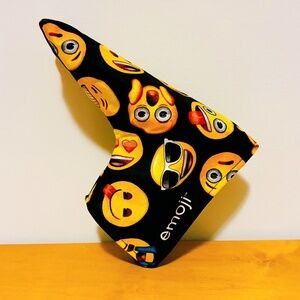 Golf Putter Head Cover Emoji Blade & Half-Mallet Handmade By Shizu